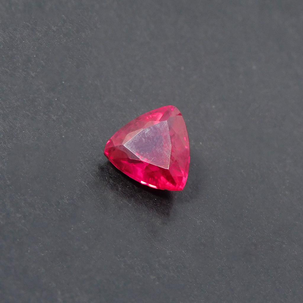 Natural Red Ruby 3.4ct Trillion Cut Certified Loose Gemstone