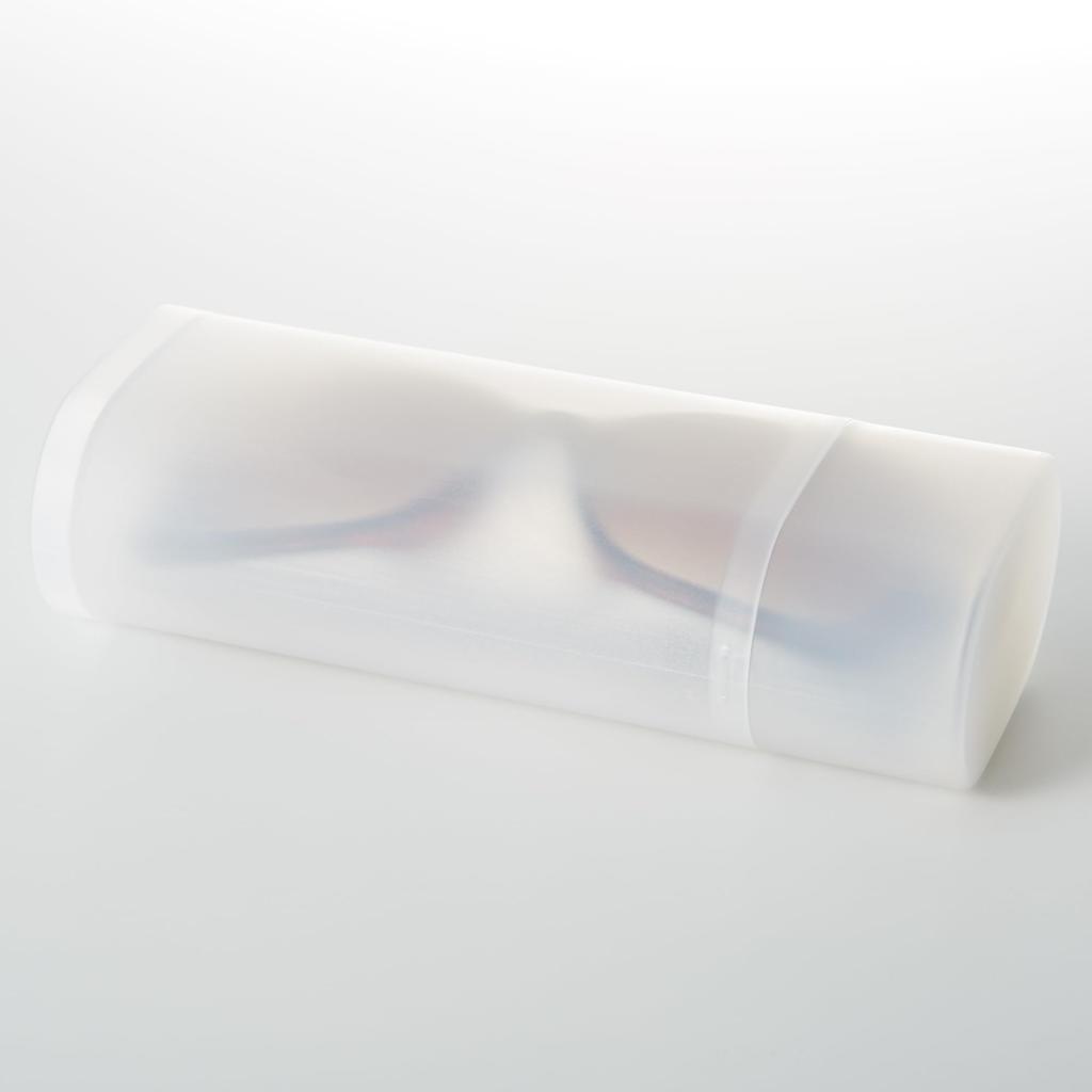 MUJI Polypropylene Eyeglass and Accessory Case with H x 7cm W x 16cm D Stand, Large, Dimensions Approx. 4.4cm (Product Number 38728757)