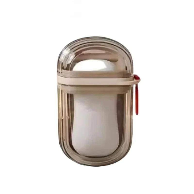 Travel Soap Container with Lid Sealed, Drainable Soap Box, Camping Bathroom Drainage Tray, Portable