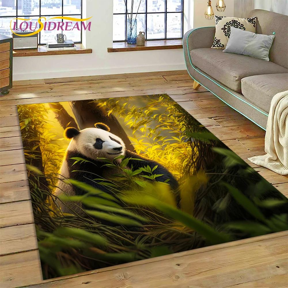 Cartoon Cute Panda Dream Animal 3D Rug Carpet for Living Room Bedroom Decor,Floor Mat Non-slip Decoration for Sofa Doormat Gift