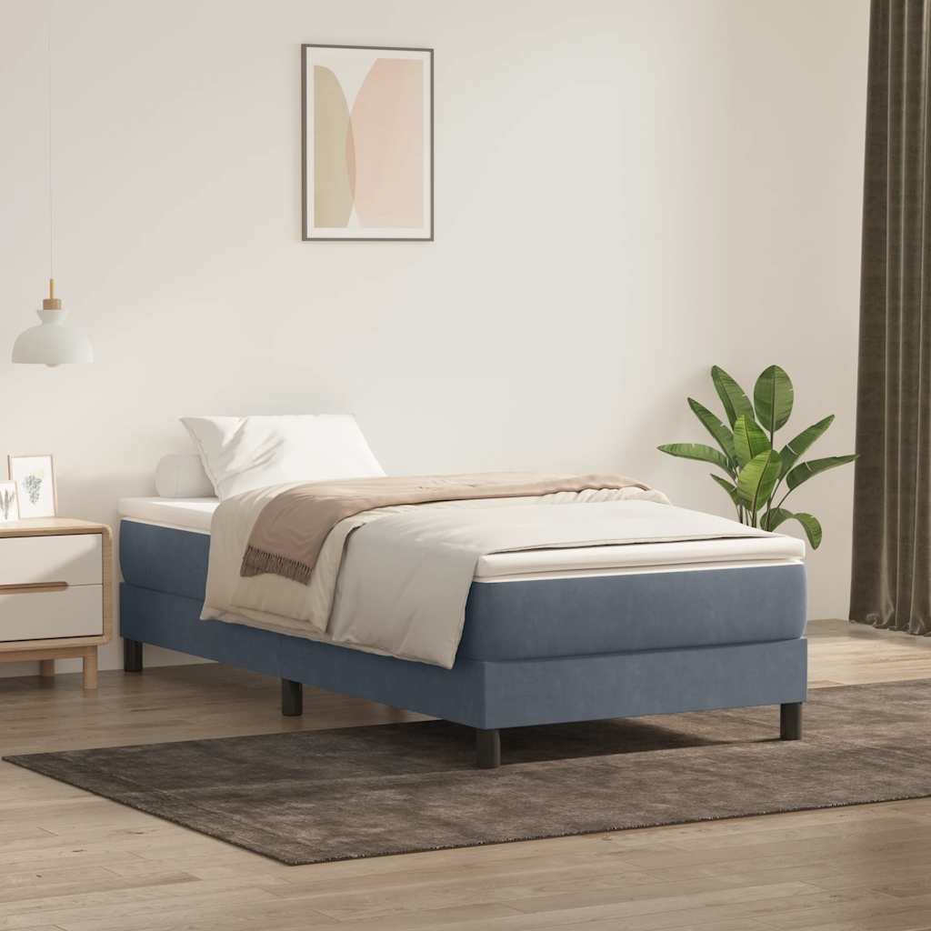 Boxspringbett Ohne Matratze Dunkelgrau 80X220 Cm