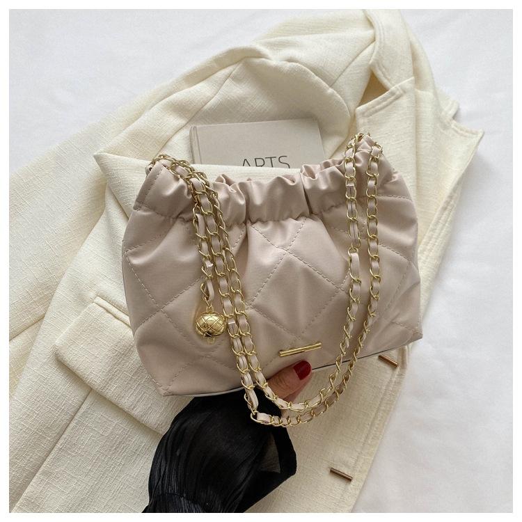 IELGY Женская модная повседневная сумка через плечо с бриллиантами, сумка-мессенджер с пригородной цепочкой белый