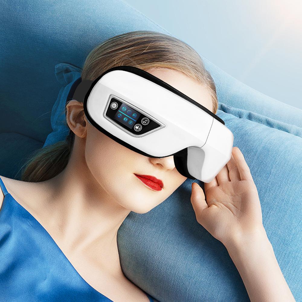 Eye Massager Folding Vibration Airbag Eye Mask Compress Eye Care Instrument Music Eye Massage Glasses Relax Fatigue Device Protect Eyesight and Vision