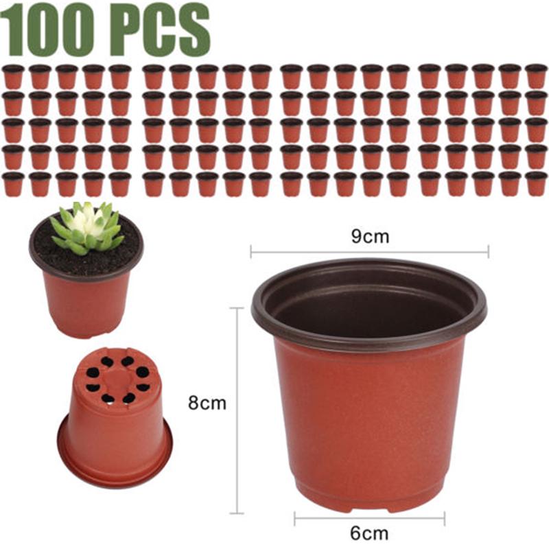 Seedlings Flower Pot Planter Containers 9*6*8cm Balanced Drainage Ventilation