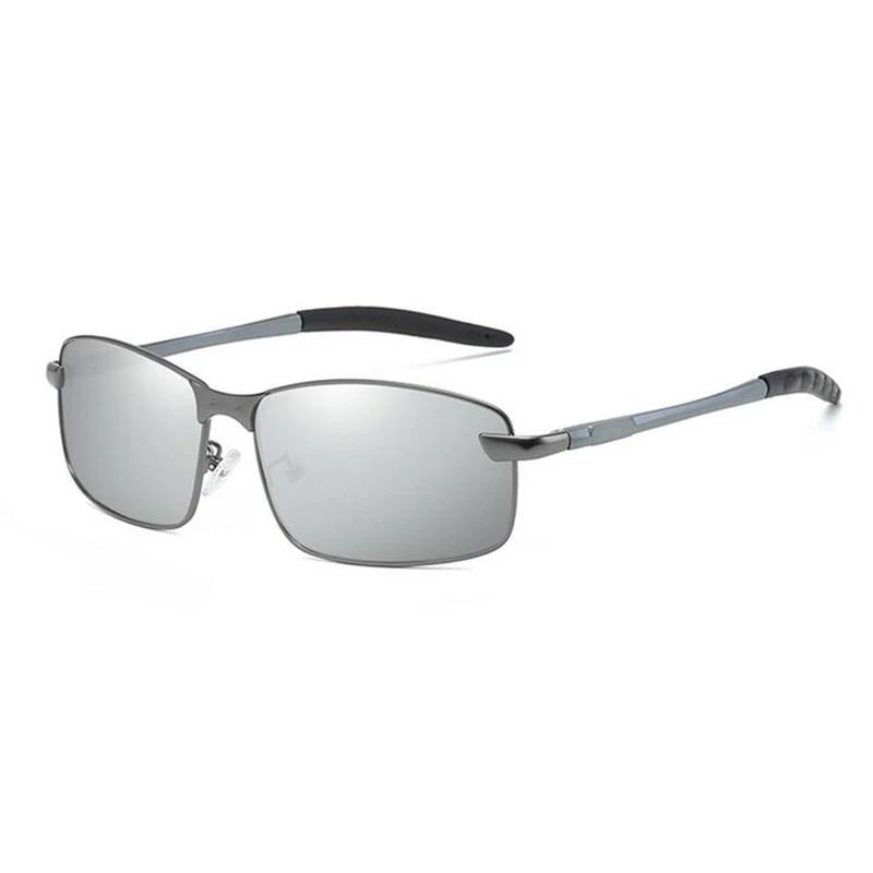 Aluminum Magnesium Night Vision Myopia Sunglasses Men Polarized Square Driving Prescription Spectacles 0 -0.5 -0.75 To -6.0