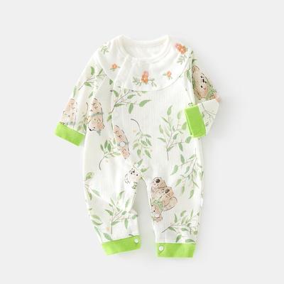 Noworodek Pajacyk Wiosna Jesień Bawełna Miękki Niemowlę Toddler Body Ubrania Modny Nadruk Pajacyki Dla Dziewczynki Chłopca 0 do 12 Miesięcy