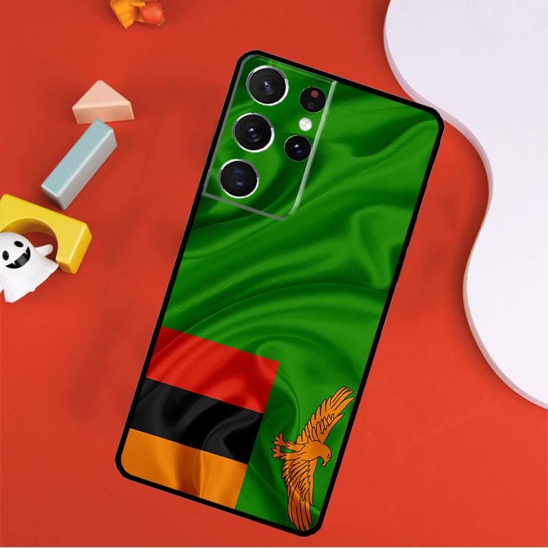 Zambia Flag Phone Case For Samsung Galaxy S25 Ultra S9 S10 S20 S21 FE S22 S23 S24 Plus S24 Ultra Cover