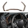 Wood Grain Steering Wheel & Dashboard Bezel Cover Trim For Ford F150 2015-2020