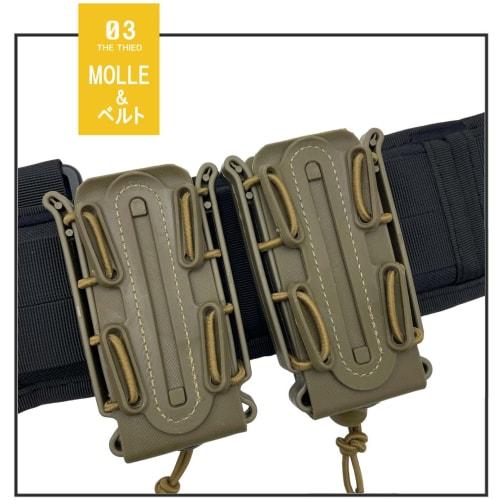 Sabsta Scorpion Soft Shell Magazine Pouch, Non-Slip, Belt/MOLLE Compatible, 5.56mm, 7.62mm, M4 Assault, Tan (Set of 2)