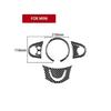 6Pcs Carbon Fiber Interior Steering Wheel Kit Cover Trim For Mini Cooper 2007-10