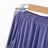 Modal Cotton Women's Wide-Leg Pocket Pajama Pants - Spring/Summer Casual Loose Fit, Plus Size, Suitable for Outdoors