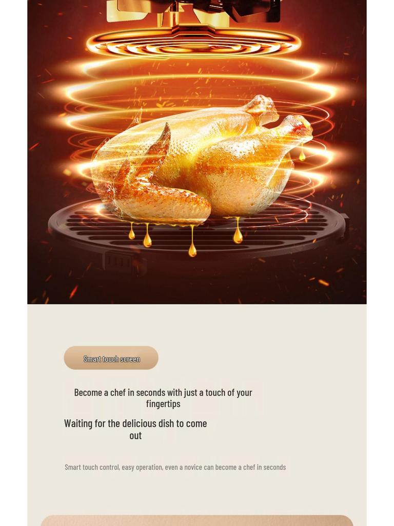Multifunctional Large-Capacity Air Fryer Oven with Non-stick Pan for Healthy Cooking