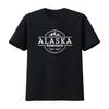 Unisexs Alaska Souvenir T Shirt With A Vintage Style Mountain Design Black X Large Vintage Washed Unisex Breathable Slightly