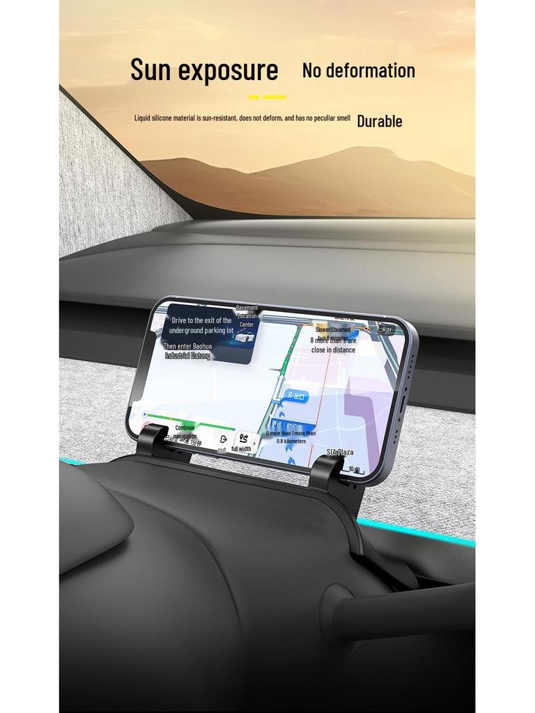 Silicone Steering Wheel & Dashboard Phone Holder for Tesla Model 3/Y (Refreshed)