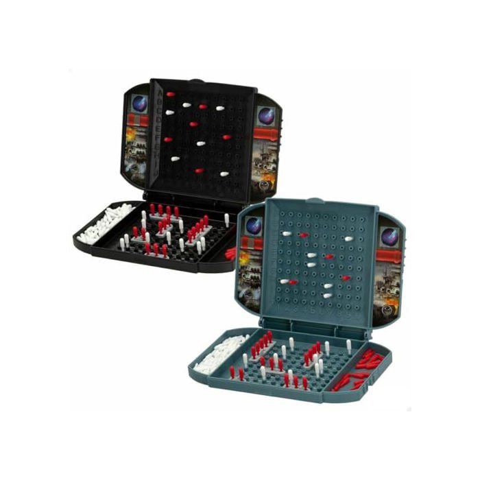 Jeu de société militaire - COLORBABY - Battle ship - 12 chiffres - 264 pièces - 15x12x14 cm - Plastique - Bleu - Rouge