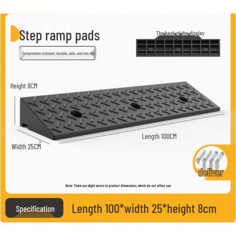 Rubber Curb & Threshold Ramp Mat for Home and Car 