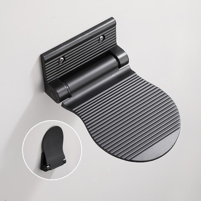 Zwart Aluminium Badkamer Voetpedaal Badkamer Douche Scheenbeen Scheerhulp Grip Houder Voet Voetpedaal Voeten Wassen Badkamer Accessoires
