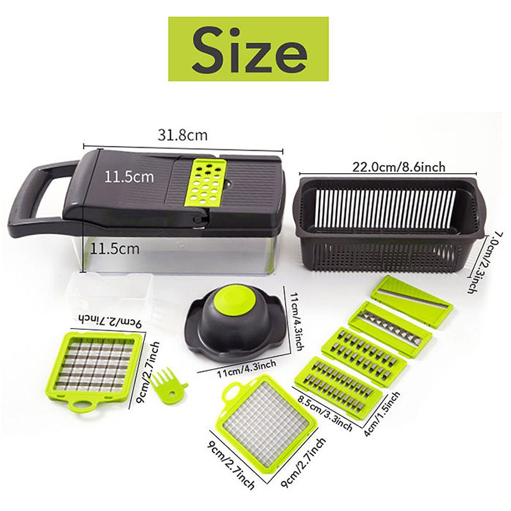 Multi-Functional Vegetable Cutter 8 In 1 Household Potato Slicer Kitchen Radish Grater Slicer Kitchen Home Fruit Vegetable Tools