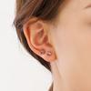 Simple Color Love Zircon Dopamine Stud Earrings, Light Luxury Design Sense Spiral Fashion Earrings Women