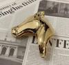Women's Retro Horse Head Open Ring - Luxury Gold/Silver Animal Design