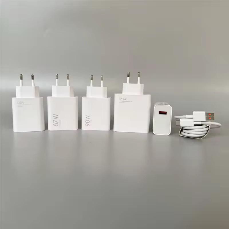 Xiaomi 67W/90W/120W EU Standard Charger for Redmi K80, Note 13, and Pro 15 Fast Charge