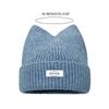 Floppy Cat Ear Beanie for Students Adult Windproof Foldable Winter Hat Thicken Harajuku Beanie with Letter Decals