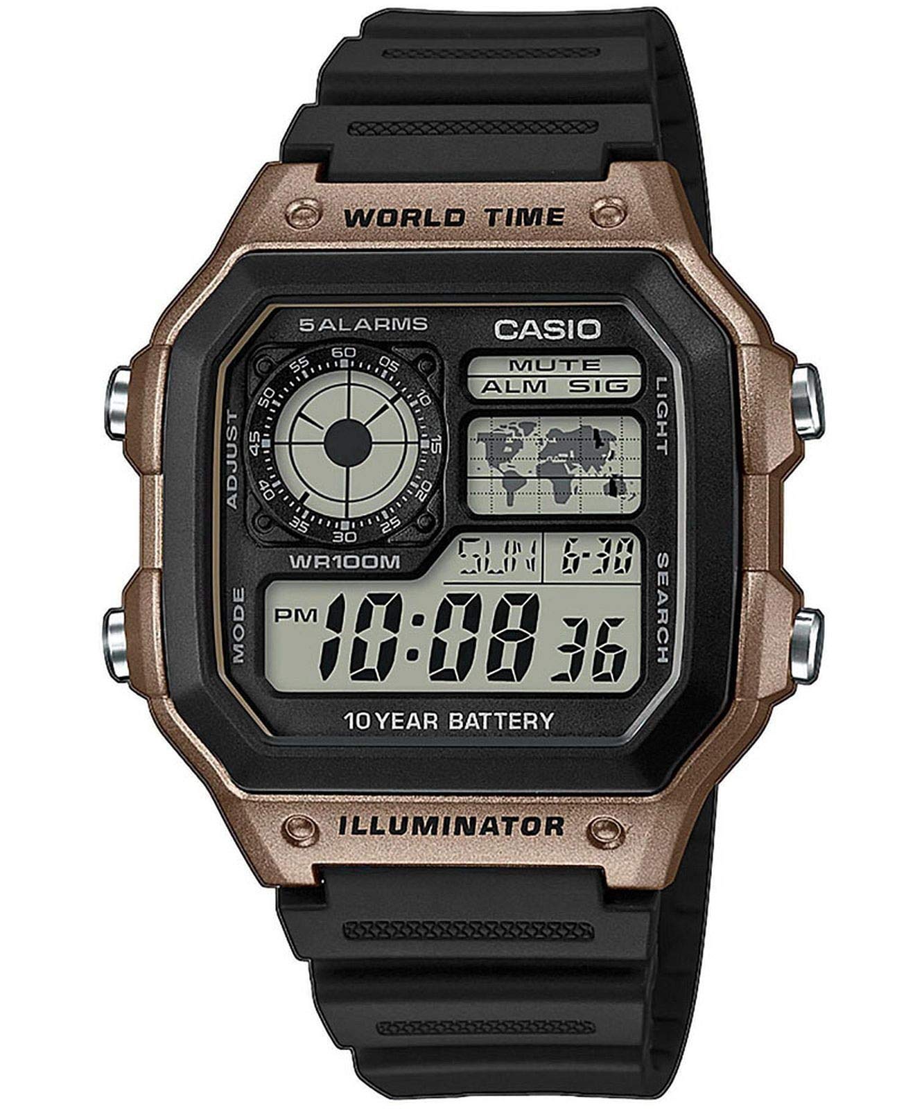 Casio Digital Quartz Watch AE-1200WH-5AVEF Plastic Strap
