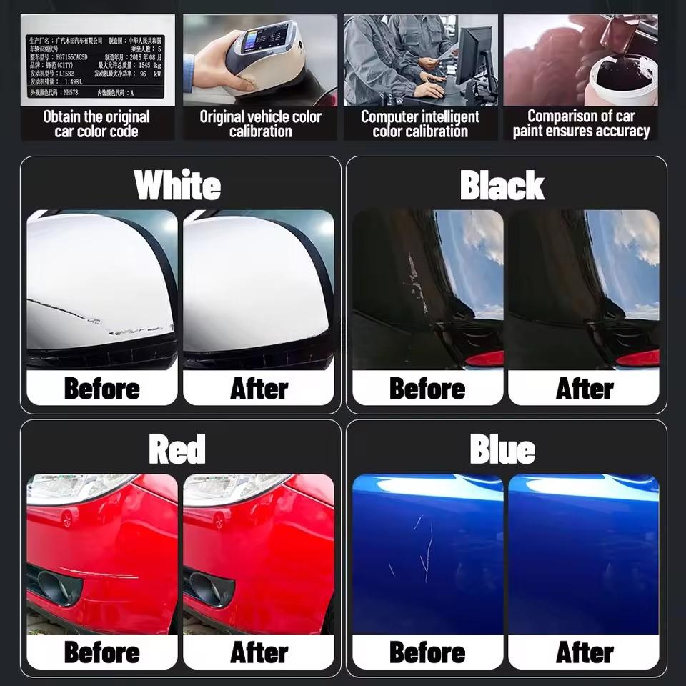 QC19 8Colors Car Scratch Repair Pen Touch-up Painter Pen Surface Repair Professional Applicator Scratch Clear Remover for Black
