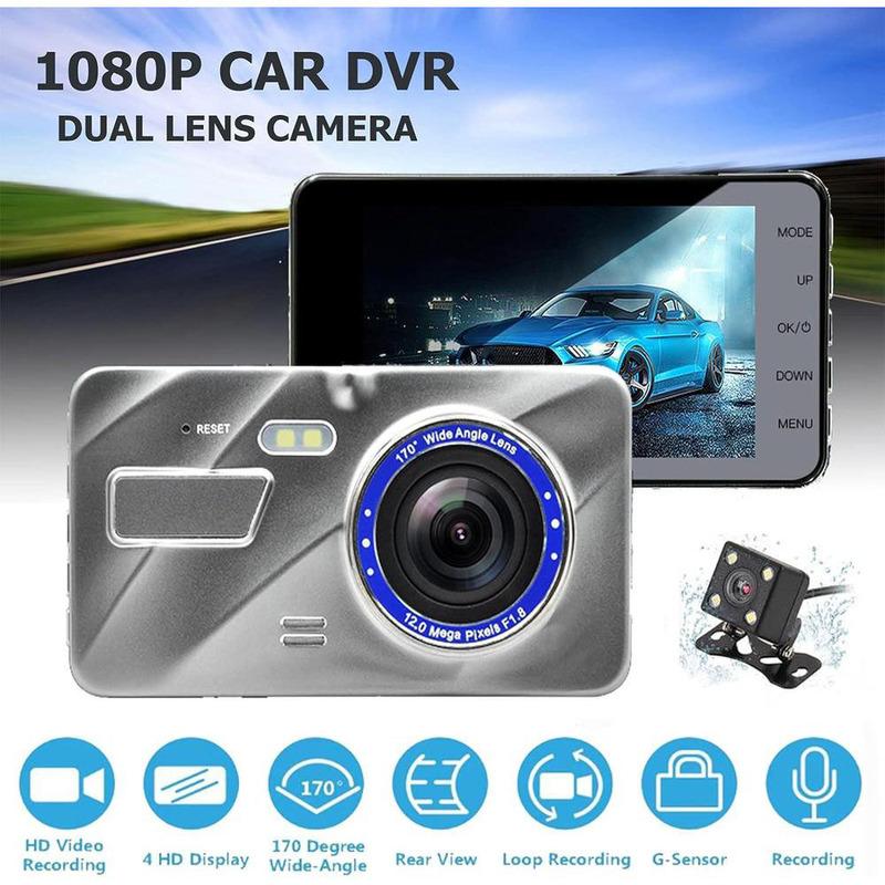 4 Inch LCD Screen Dash Cam 1080P FHD DVR Car Driving Recorder 170° Wideangle MultiFunctionality for All Car Models