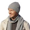 Patrick Men' Set - Hat and Scarf, Gray (Merino & Silk)