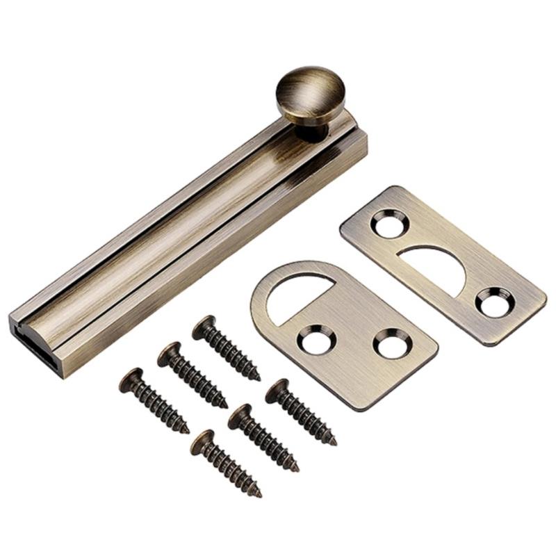 Barn Door Security Locks Replacement Sliding Lock Bolt Latches Hasp Bathroom Home Security Latches Easy to Install серебряный
