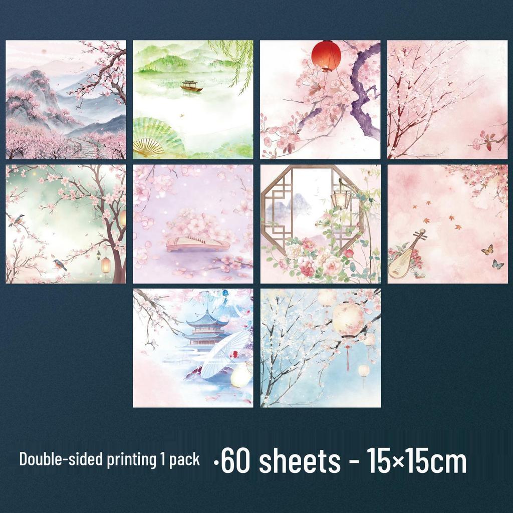 "Chenyang Handmade Origami Paper: Ancient Style Crane-Themed Colored Sheets"