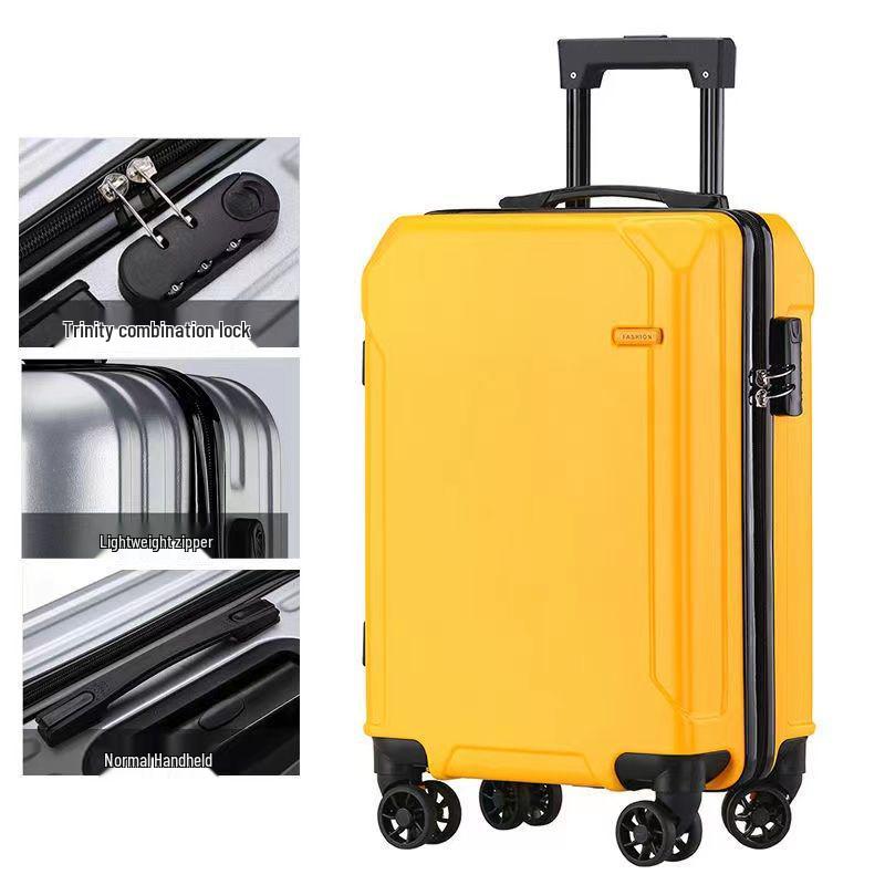 2025 Durable Large-Capacity Leather Travel Suitcase with Silent Wheels, Password Lock, USB Charging, UniSex