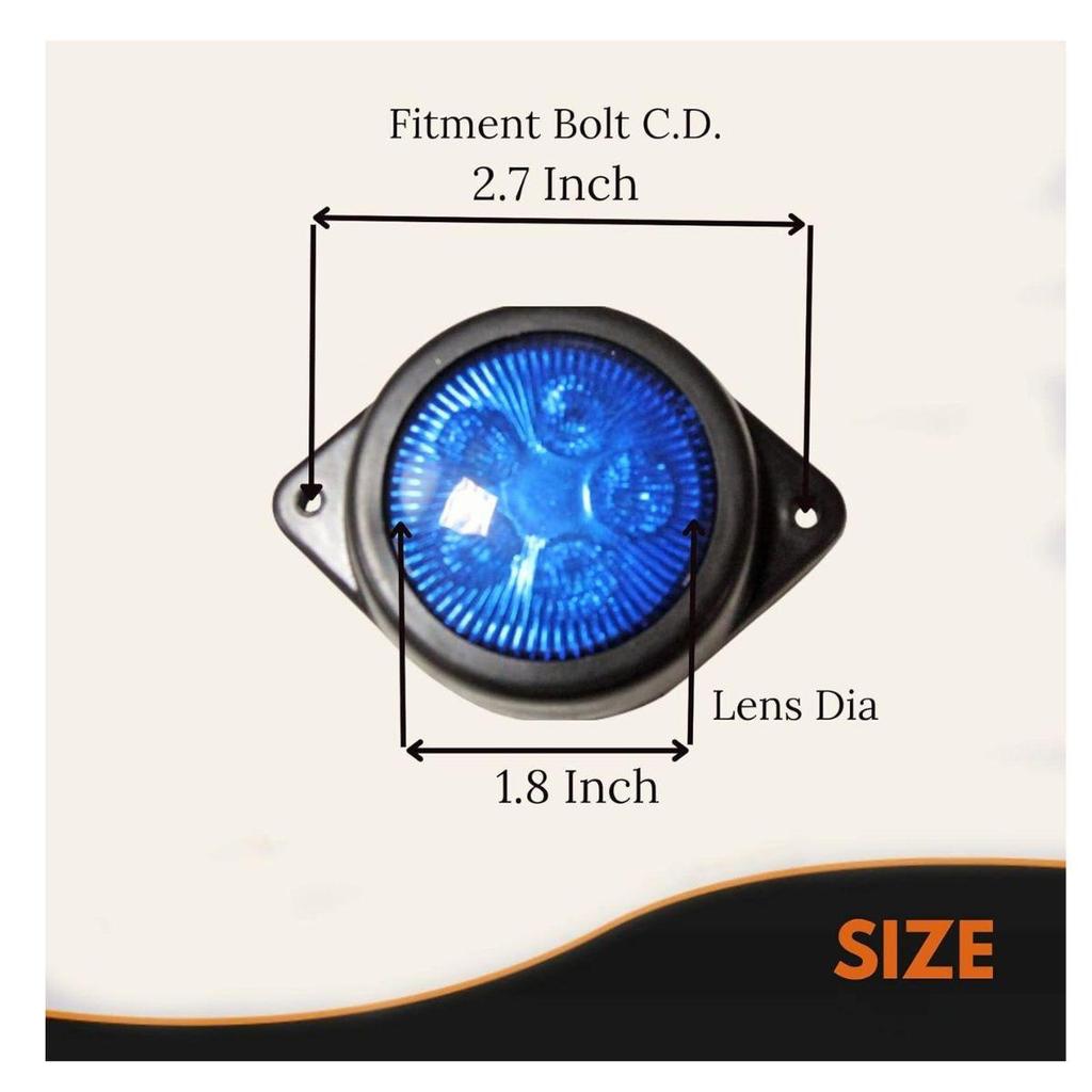 LED Outline Marker Lights Trailer for Truck 24V Blue Clearance Chicken Lights for Semi Trucks Freightliner Cargo – Universal Fit (Pack of 6)