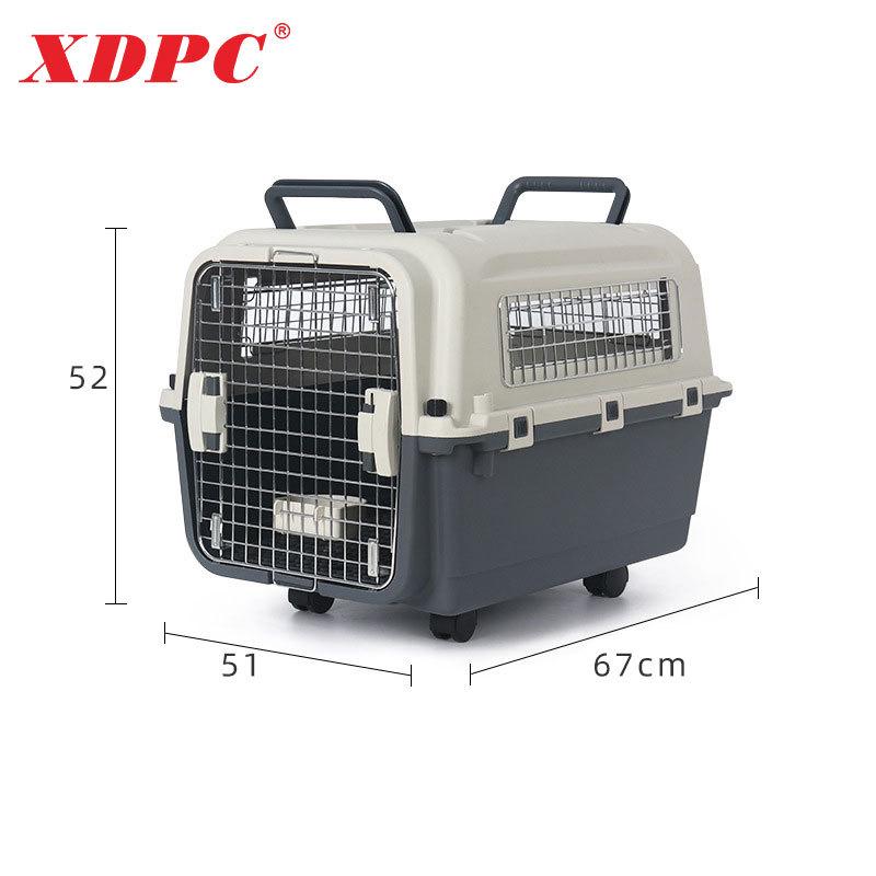 XDPC Xinding Pet Airline Crate: Durable Plastic Carrier with Iron Window for Cats & Dogs, Air China Approved