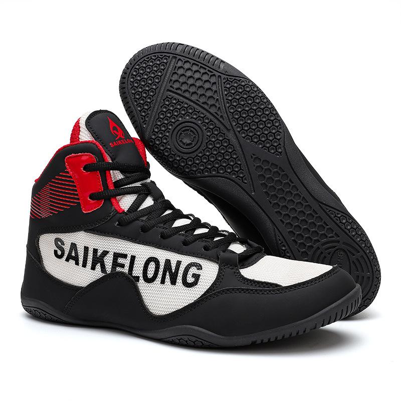 

Original SAIKELONG Mid Cut Unisex Boxing Shoes Size 35-46 Light Wrestling Sneakers Luxury Gym Footwears Adult Sambo Boots 46