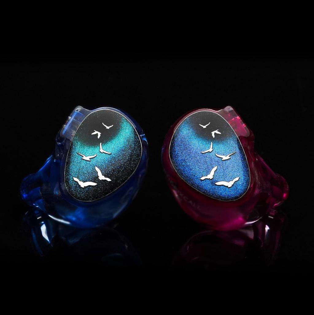 HiFiGo Kinera Celest PhoenixCall 1 6mm Microplanar Driver 5 Hybrid Driver Earphones DD+2BA+2 In-Ear Monitors, In-Ear (4.4mm, Purple-Blue)