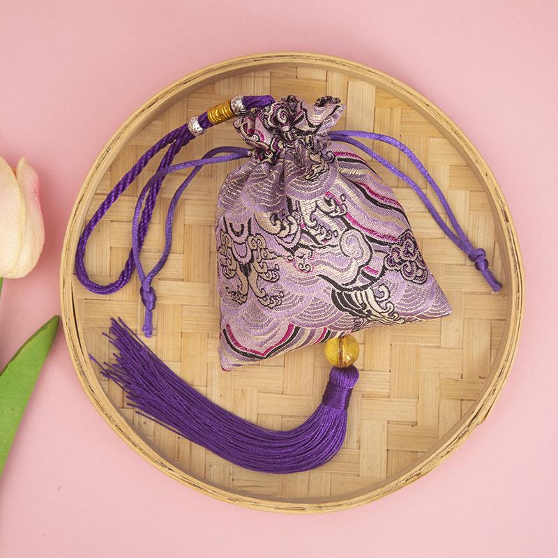 Sachet Sachet Leere Beutel Beutel Drachenbootfest Stickerei Auto Anhänger Moxa Weihrauch Beutel Auto Glücksbringer Wolke Segen Beutel