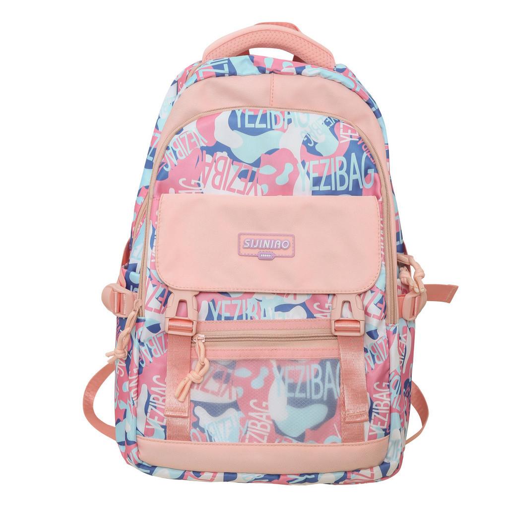 Trendy Color Blocked Backpack For Outdoor Travel Stylish School Bag For Teens