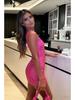 2026 European & American Sequin Spaghetti Strap Backless Party Dress