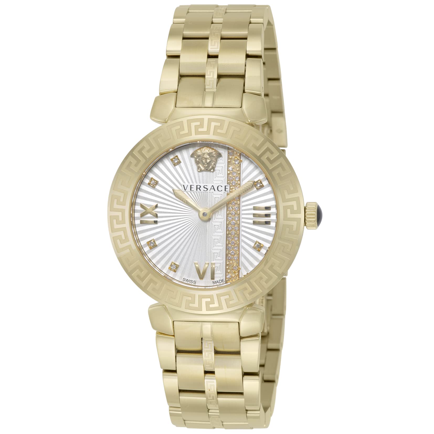 

Watch GRECA ICON Dial Stainless Steel Sapphire Glass Quartz 36MM Swiss Watch VEZ600621 Gold [Versace] Silver/White Women s [Item]
