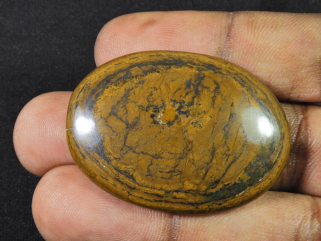 76Cts. 100% Natural Shiva Tiger Eye Oval Designer Loose Gemstone 30X42X07 MM SK-1060