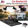 U2JA Iron Automotive Battery Tray Adjustable Universal Battery Hold Down Tray Bracket for Safe Vehicle Storage