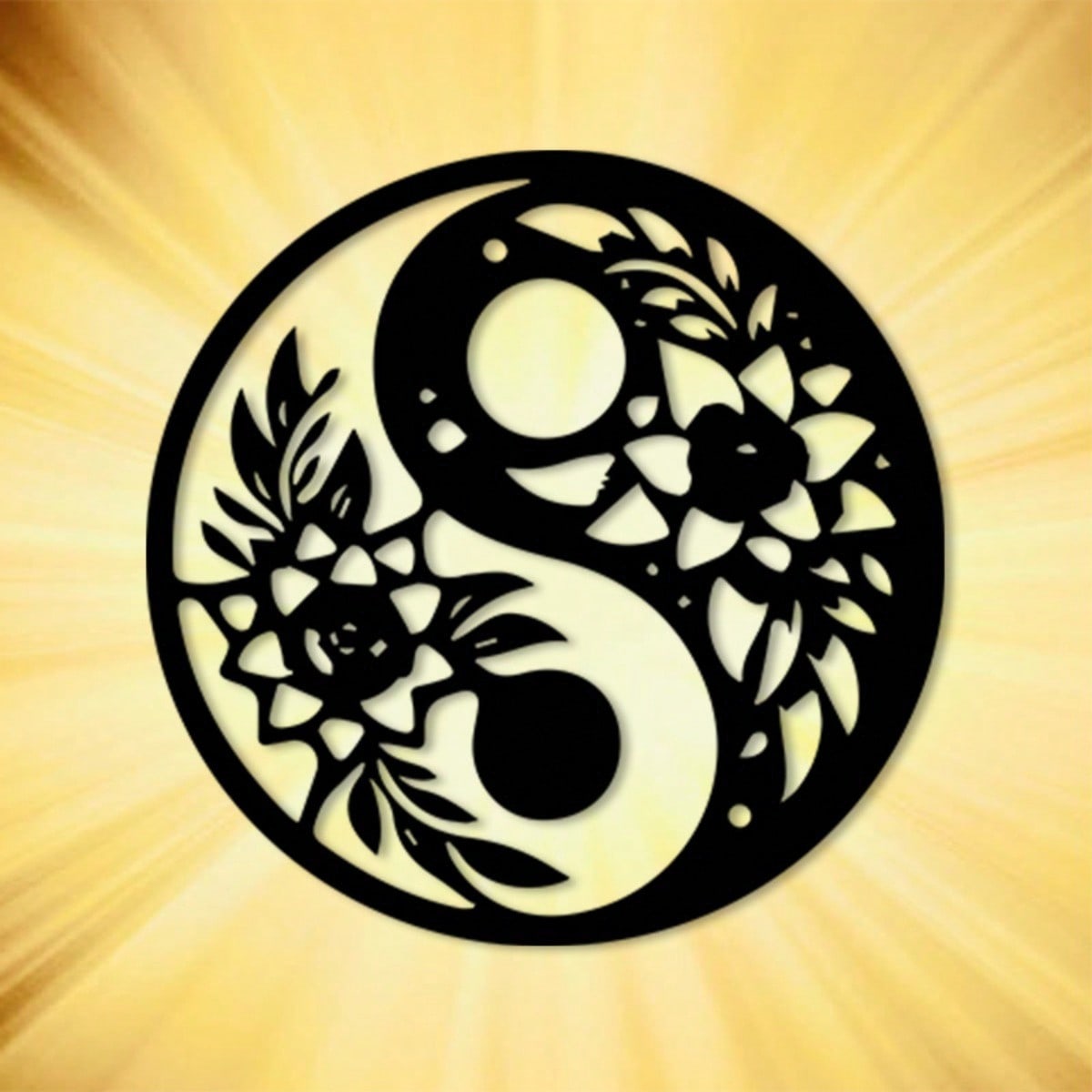 

Metal Wall Art Yin Yang Garden Decor Yoga Gift
