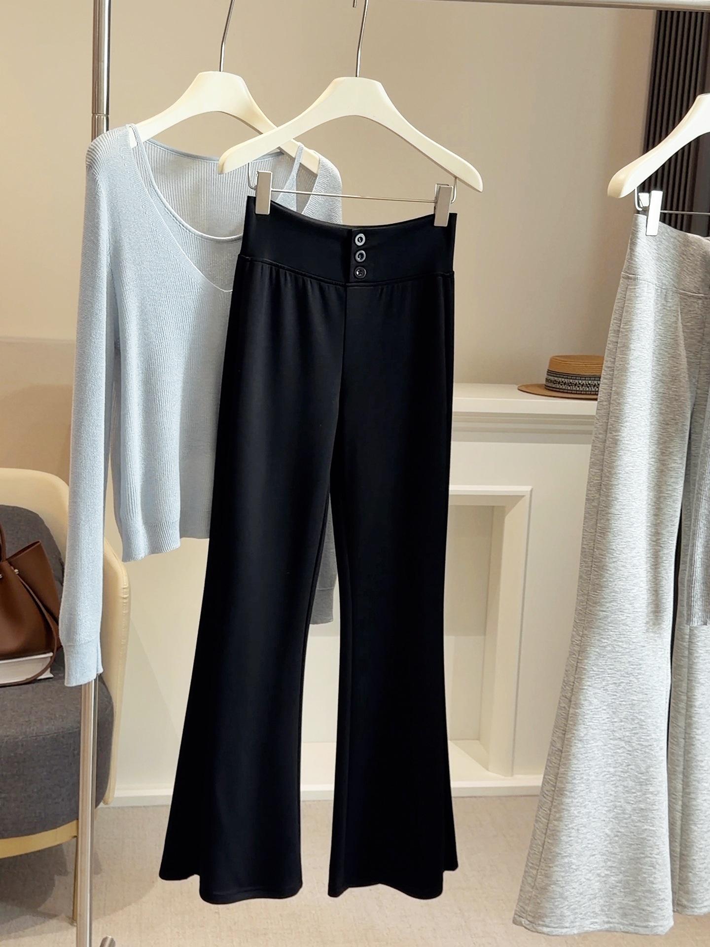 Women s High-Waist Micro Flare Yoga Pants - Elastic, Slimming & Casual for Spring/Autumn 2026 Medium