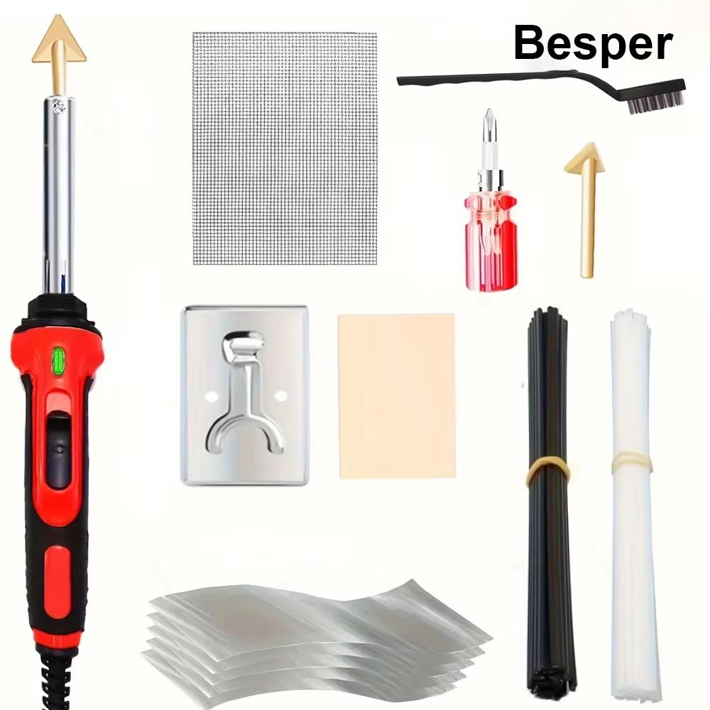 50W Plastic Welder 1000-200PCS Hot Stapler Plastic Repair Kit, Plastic Bumper Soldering Iron 2-in-1 For Car Bumper Crack Repair