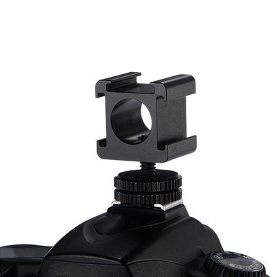 1/4  Shoe Mount Phone Holder Dual Nut Cold Shoe Adapter Bracket Accessories