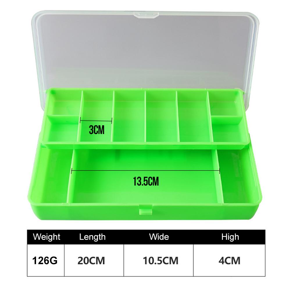 Double-Layer Fishing Box Bait Container Portable Lure Storage Box Fishing Tool Organizer Boxes for Bait & Accessories