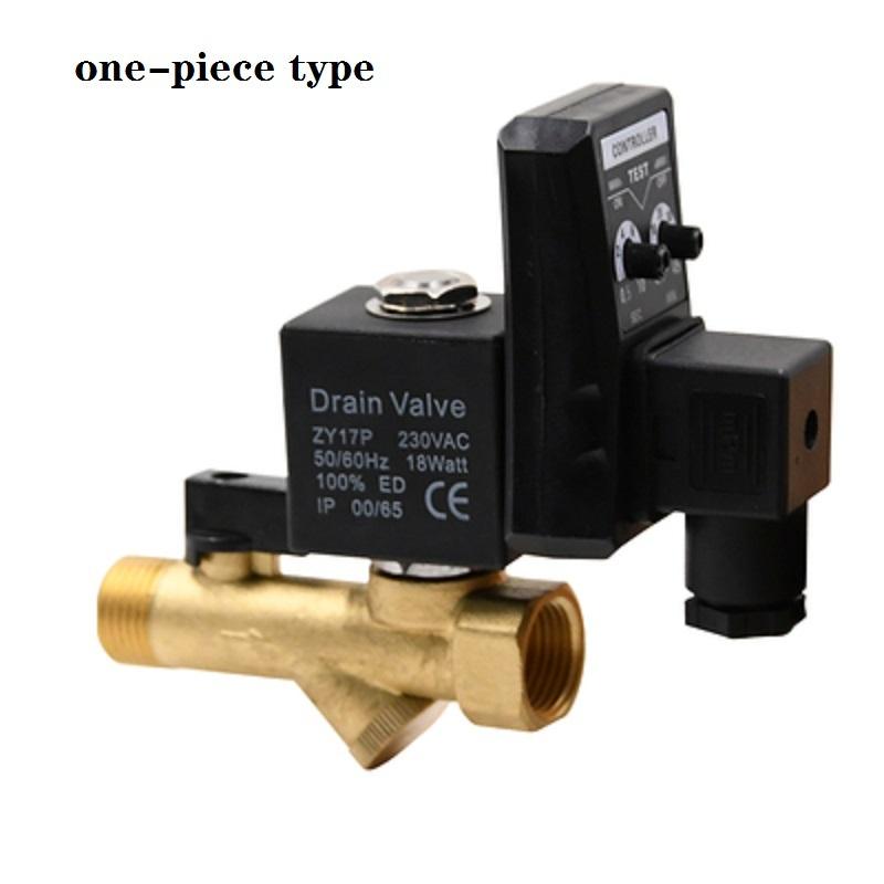 Compressore d'aria elettrico automatico con timer, trappola per l'acqua, scarico condensa, valvola da 1/2", AC 220V, essiccatore ad aria compressa, serbatoio dell'aria, pneumatico DN15