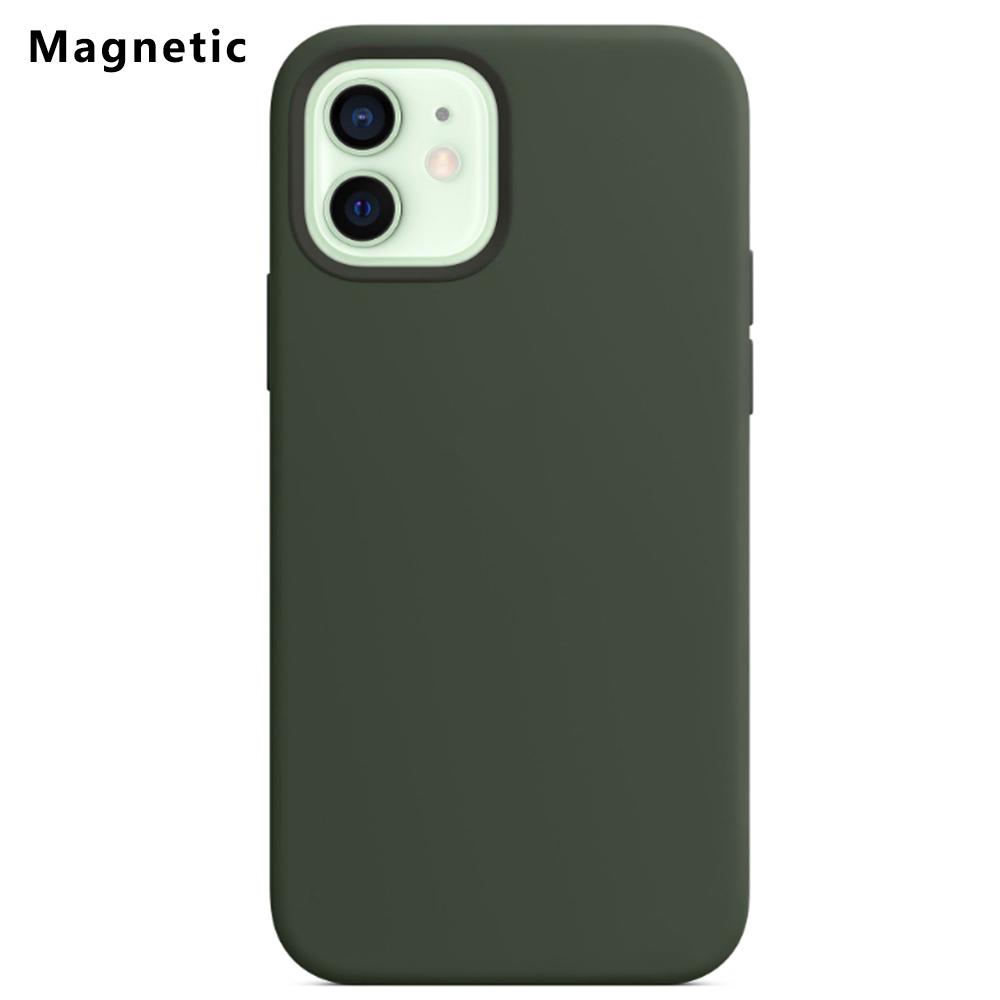 For iPhone 12 Mini Compatible with MagSafe Liquid Silicone Phone Back Cover (No Logo)